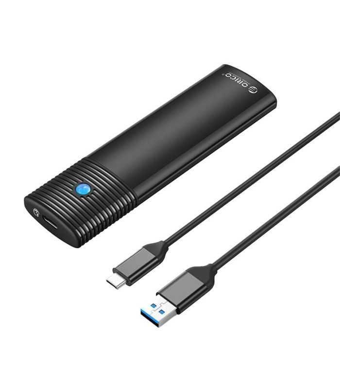 Rack SSD USB3.2 GEN1 SATA sau NVMe M.2 Orico PWDM2-G2A-BK negru cablu USB3.2 GEN1 10Gbps USB Type C - USB-A 15cm