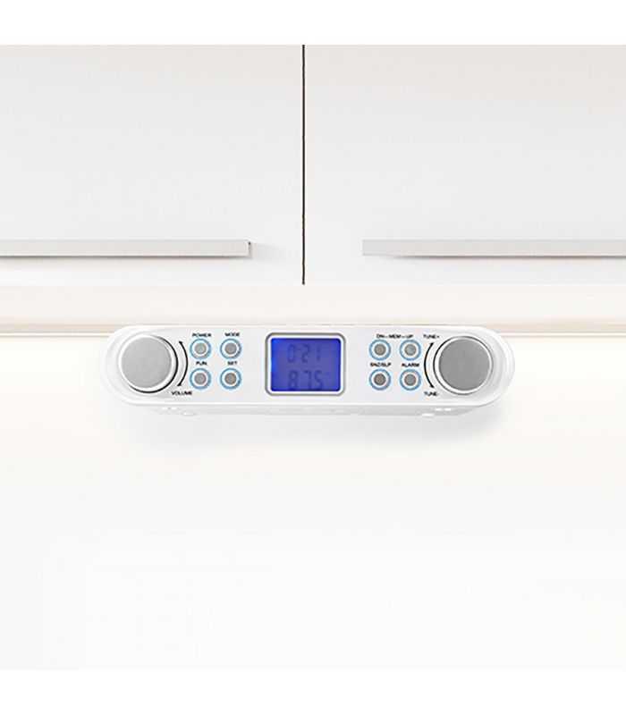 Radio Fm De Bucatarie Montabil Sub Cabinet 30 De Posturi Presetate Alb Nedis