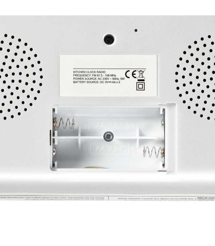 Radio Fm De Bucatarie Montabil Sub Cabinet 30 De Posturi Presetate Alb Nedis