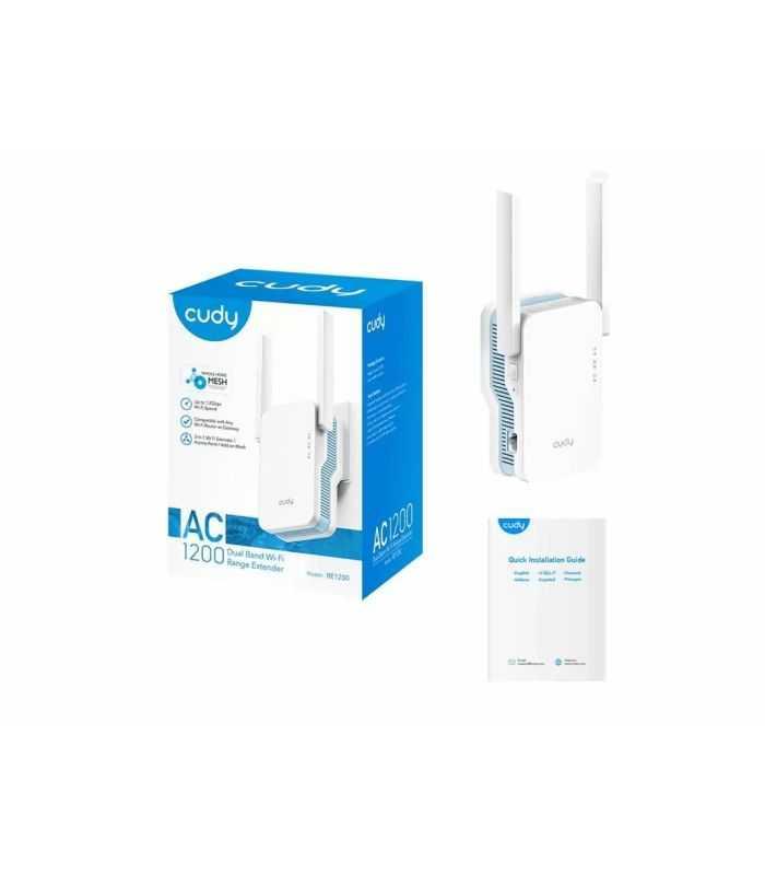 Range Extender Ac1200 Dual Band 2 Antene Externe 1x Rj45 Re1200 Cudy