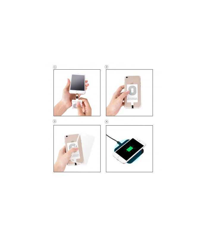 Receptor Wireless Qi Pentru Apple Iphone Alb Choetech Wp Ip 301wh