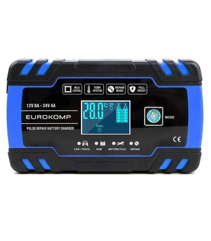 Redresor automat cu microprocesor 12V 8A - 24V 4A EUROKOMP E6148