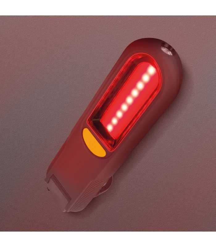 reflector din sticla led cob smd 3w 20 300lm 3x aaa cu carlig magnet si alarma phenom 2