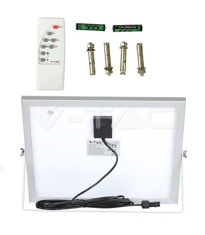 reflector led 16w 6000k 1050lm cu incarcare solara v tac 8