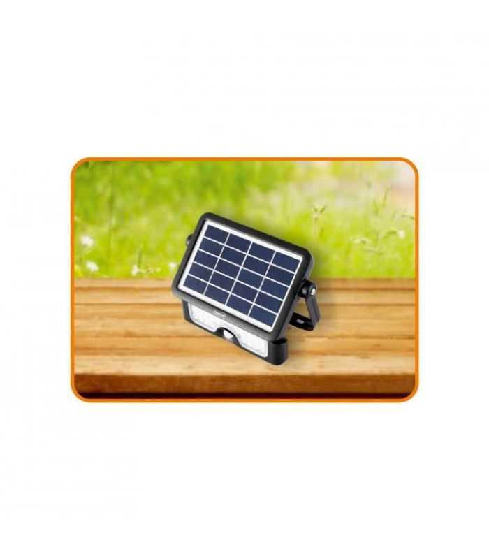 Reflector Led 6000k Alb Rece Cu Panou Solar Cu Senzor De Miscare 5w 500lm Ip65 Home Flp 500 Solar