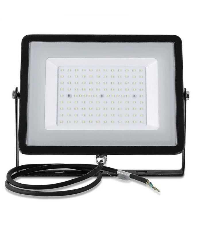 Reflector Led Smd 100w 8000lm 6400k Ip65 Negru Cu Cip Samsung V Tac Sku 414