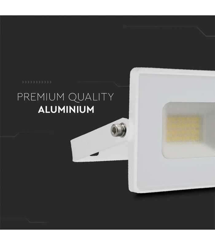 Reflector Led Smd 20w 6500k Alb Rece 1620lm Ip65 Alb V Tac Sku 215951