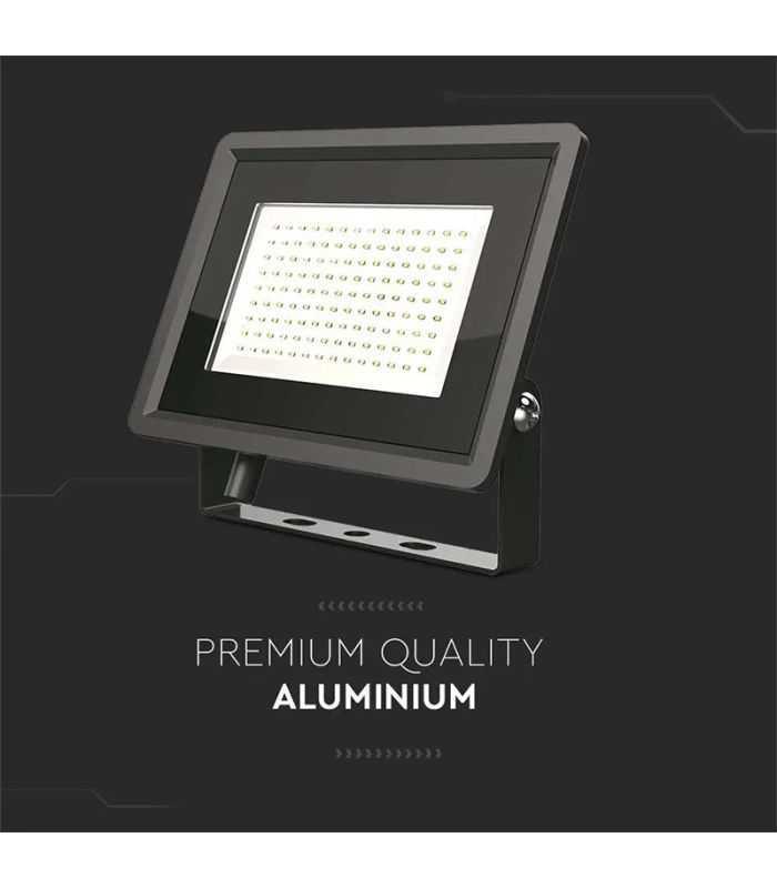 Reflector Led Smd Cip Samsung 100w 8700lm 4000k Ip65 Negru V Tac