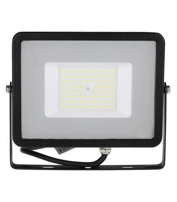 Reflector Led Smd Slim 50w 5750lm 6500k Ip65 Negru Cip Samsung V Tac Sku 21761