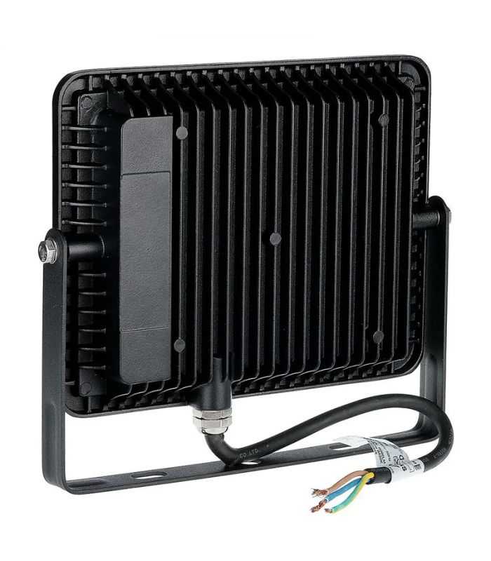 Reflector Led Smd Slim 50w 5750lm 6500k Ip65 Negru Cip Samsung V Tac Sku 21761