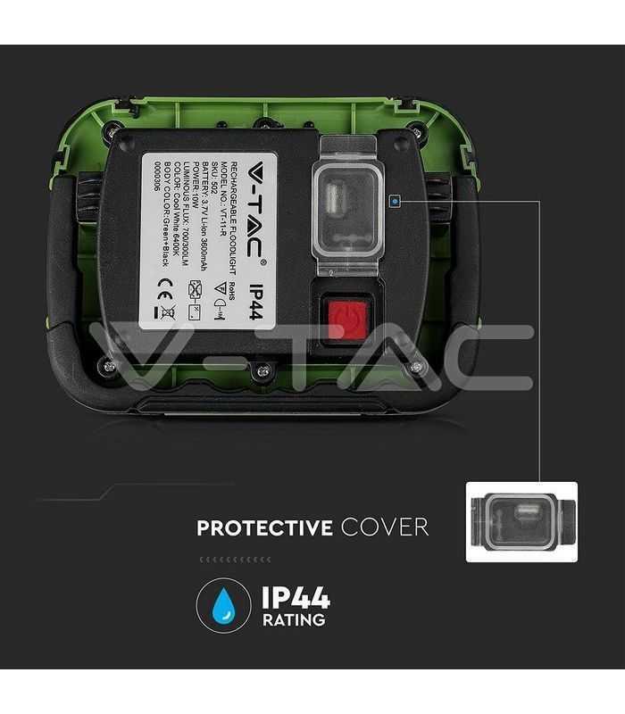 reflector portabil 10w ip44 4000k 700lm functie sos usb cip samsung v tac 5