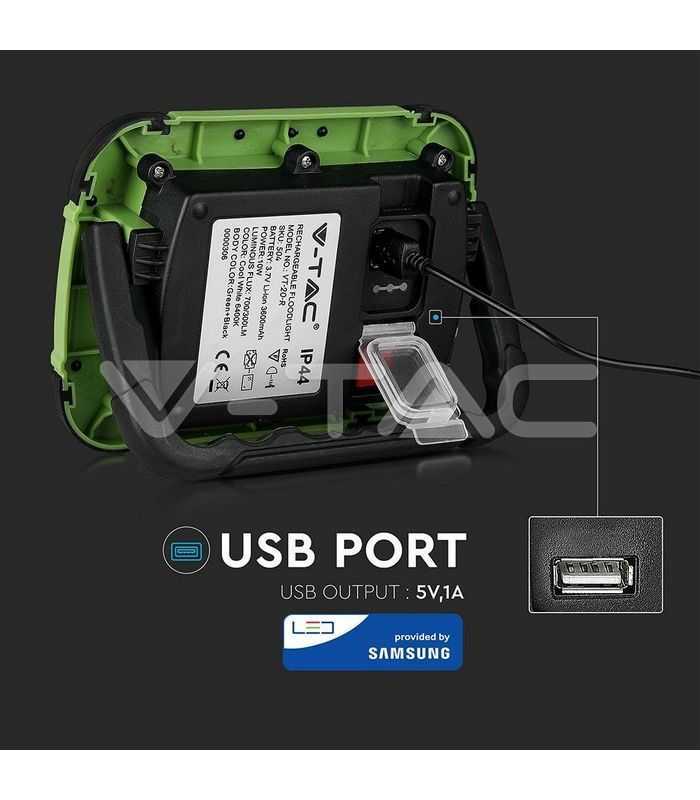 reflector portabil 20w ip44 4000k 1400lm cip samsung v tac 3