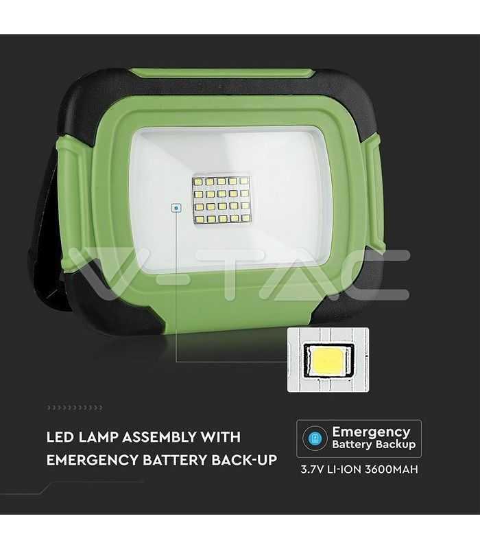 reflector portabil 20w ip44 4000k 1400lm cip samsung v tac 5