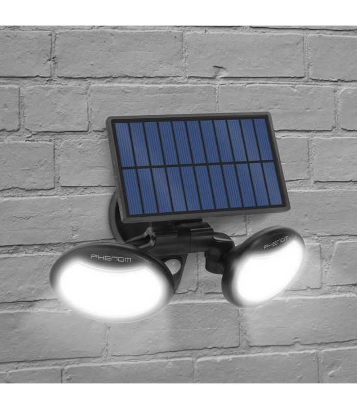 reflector solar 8w 500lm ip65 cu senzor de miscare si cap rotativ 2 led uri cob 1