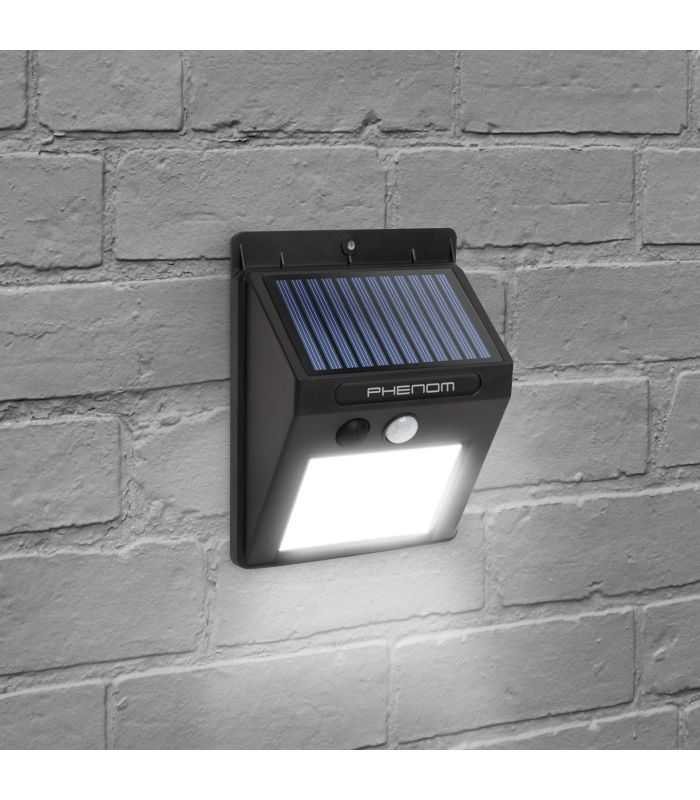 Reflector Solar Cob Led Cu Senzor De Miscare Montabil Pe Perete 3w Ip65 Phenom
