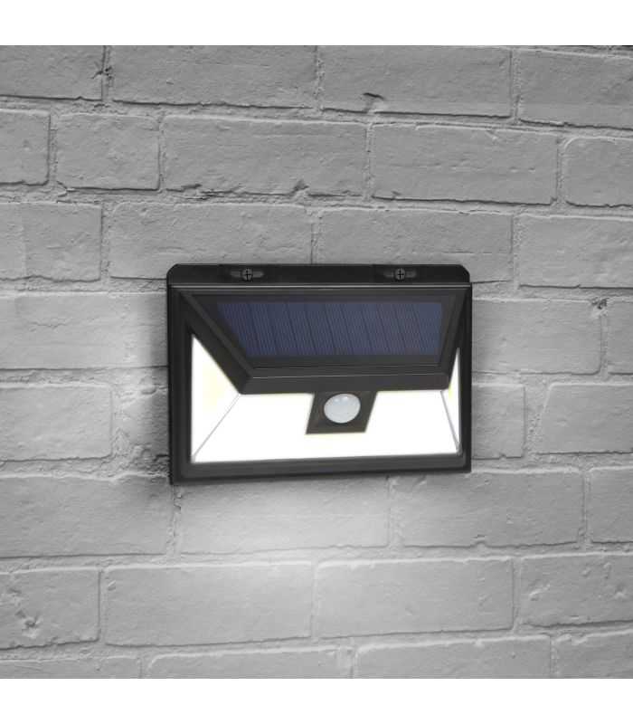 Reflector Solar Cu Senzor De Miscare 3 Led Uri Cob 5w 300lm Ip65 Phenom Lighting 55286