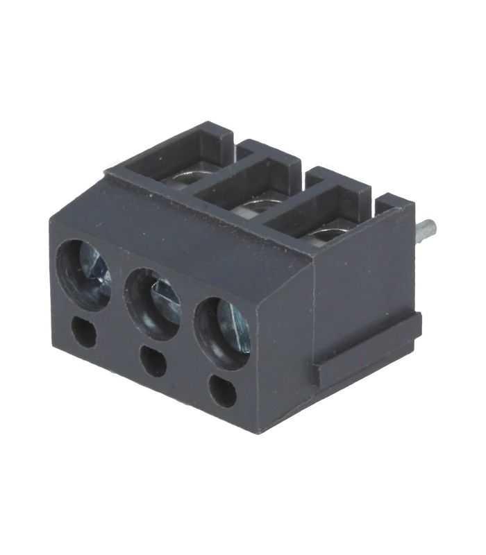 Regleta 3 Contacte Neagra De Conexiuni Placa Pcb In Unghi 90 5mm 3 Piste Max25mm2 Negru Degson Electronics Dg300 50 03p 11 0