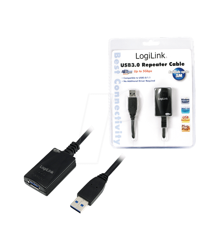 repeater usb 30 5m usb a soclu usb a mufa logilink ua0127 2