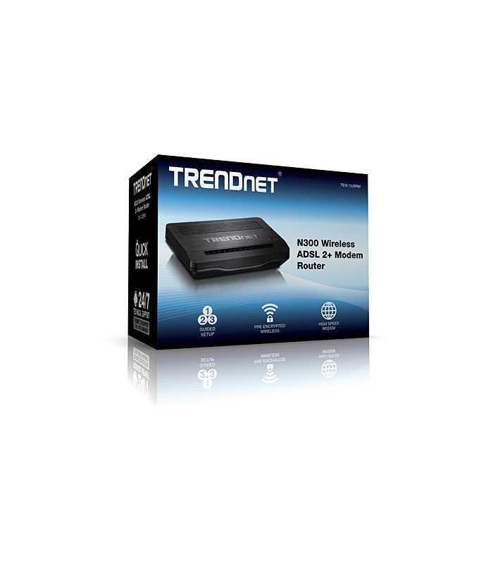 Router N300 Wireless ADSL 2/2 +modem Trendnet