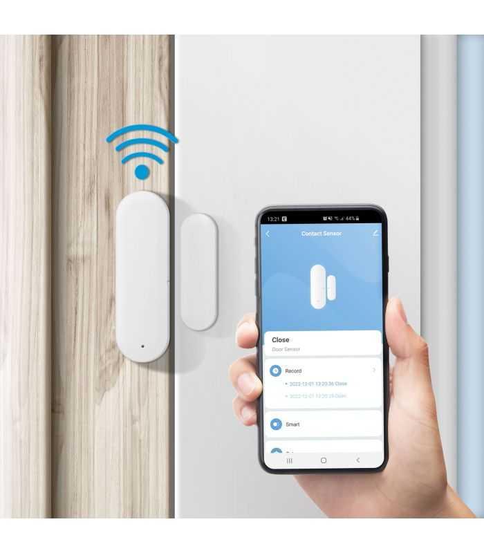 Senzor De Deschidere Wi Fi Inteligent 2x Aaa Autoadeziv Delight