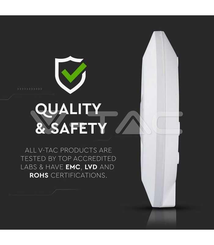 senzor miscare cu montaj pe tavan 360 grade alb max 2000w v tac 8