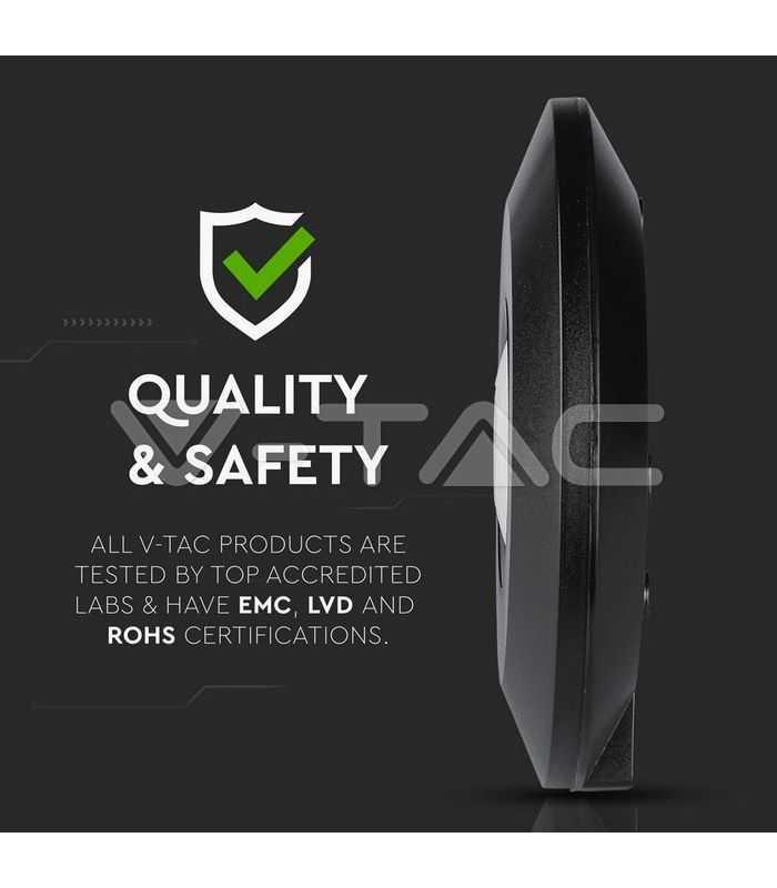 senzor miscare cu montaj pe tavan 360 grade negru max 2000w v tac 6