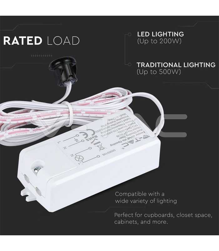 senzor miscare on off reactie la inchidere si deschidere usa max 500w v tac 3