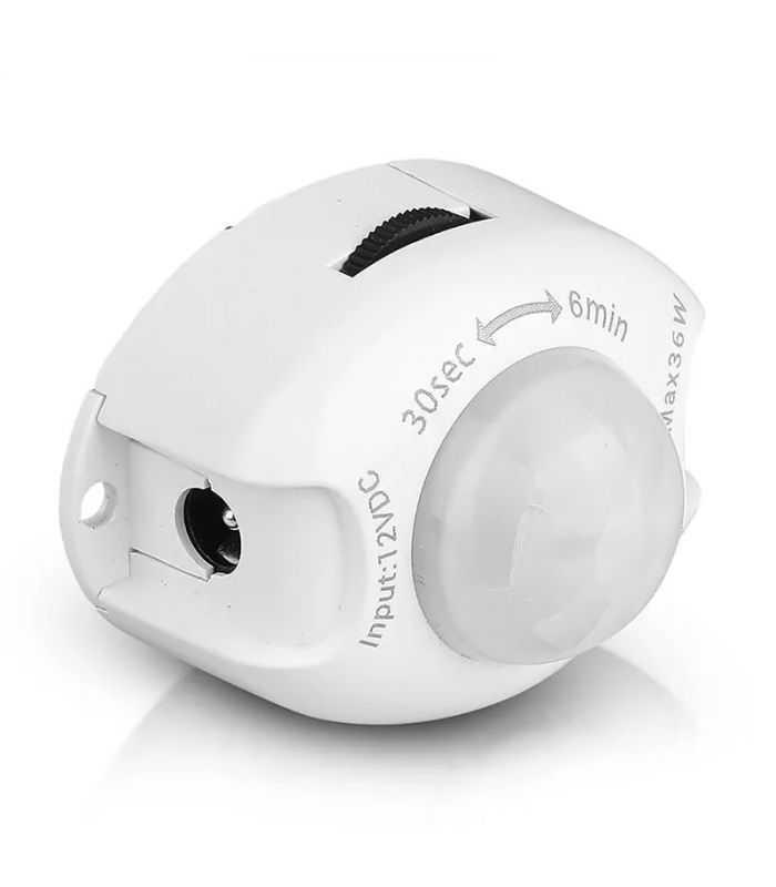 senzor miscare pentru banda led 12v 36w detectie 2 5m temporizare 3 sec 6 min v tac 1