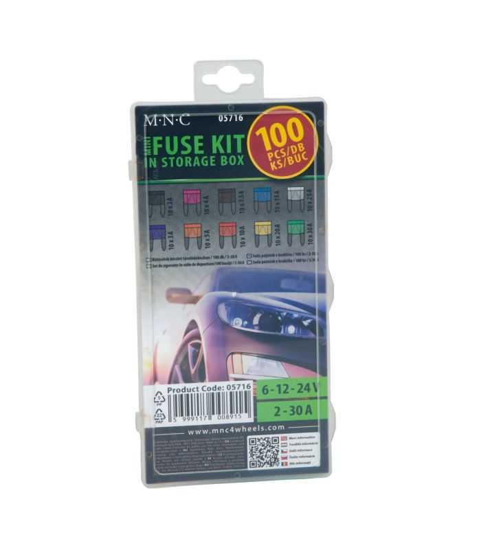 Set 100 Sigurante Auto Mini 11x9mm In Cutie De Depozitare Mnc 05716