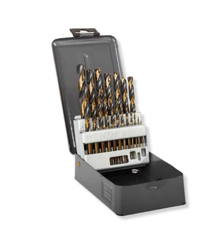 Set 19 burghie metal HSS 135 in cutie 1-10 mm otel rapid de inalta calitate Proline 79219