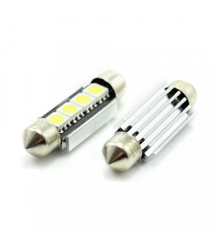 set 2 becuri led 12v 3w 72lm sofit 39mm canbus plafoniera carguard 2