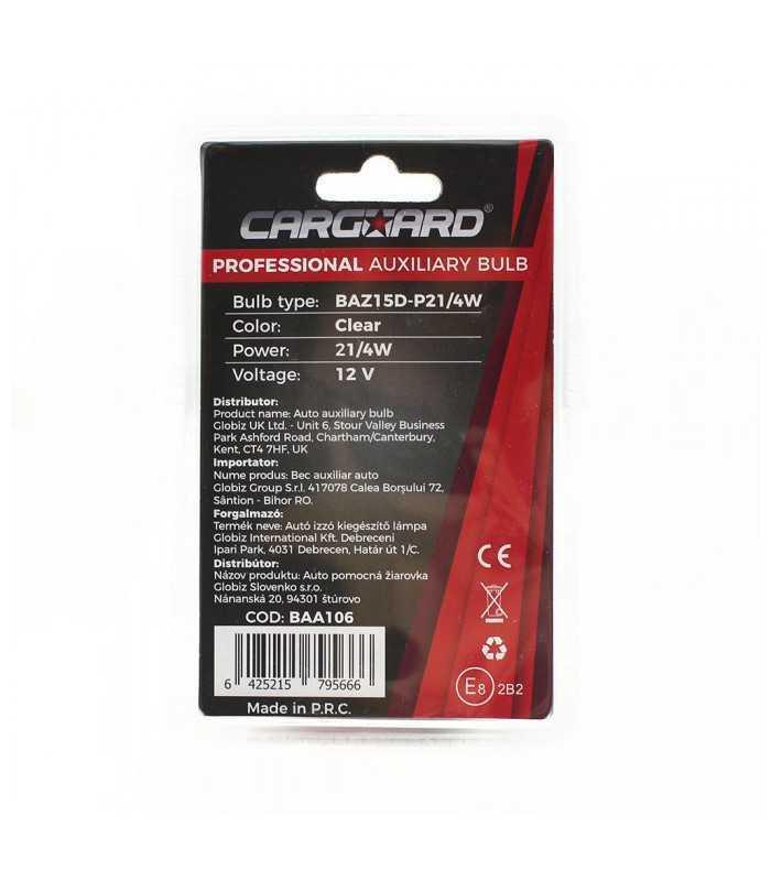 set 2 becuri p21 4w incandescent carguard 2
