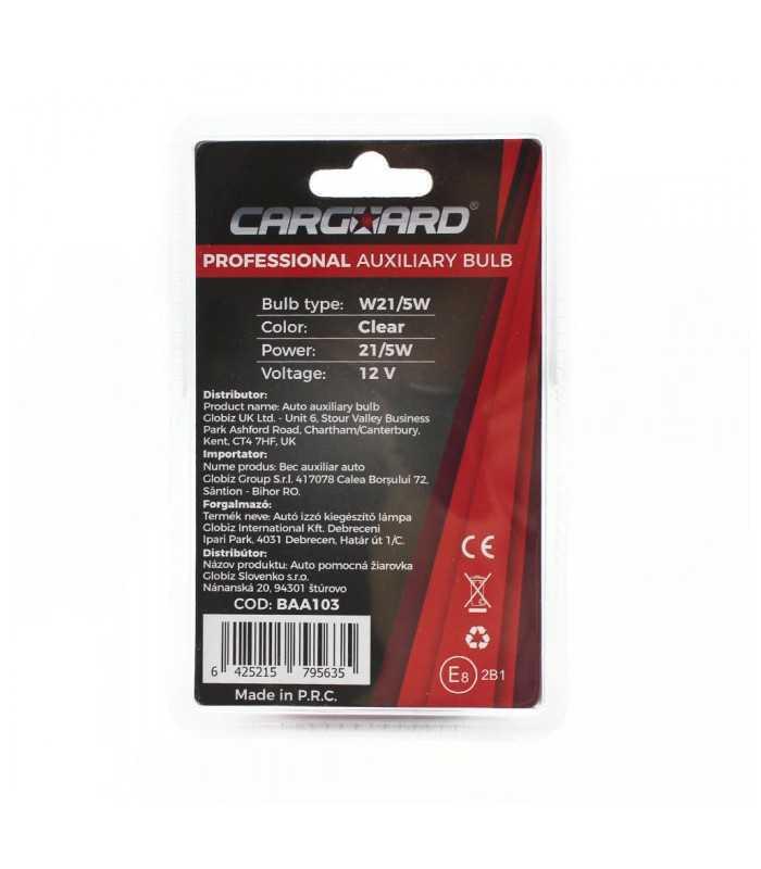 set 2 becuri w21 5w incandescent carguard 5