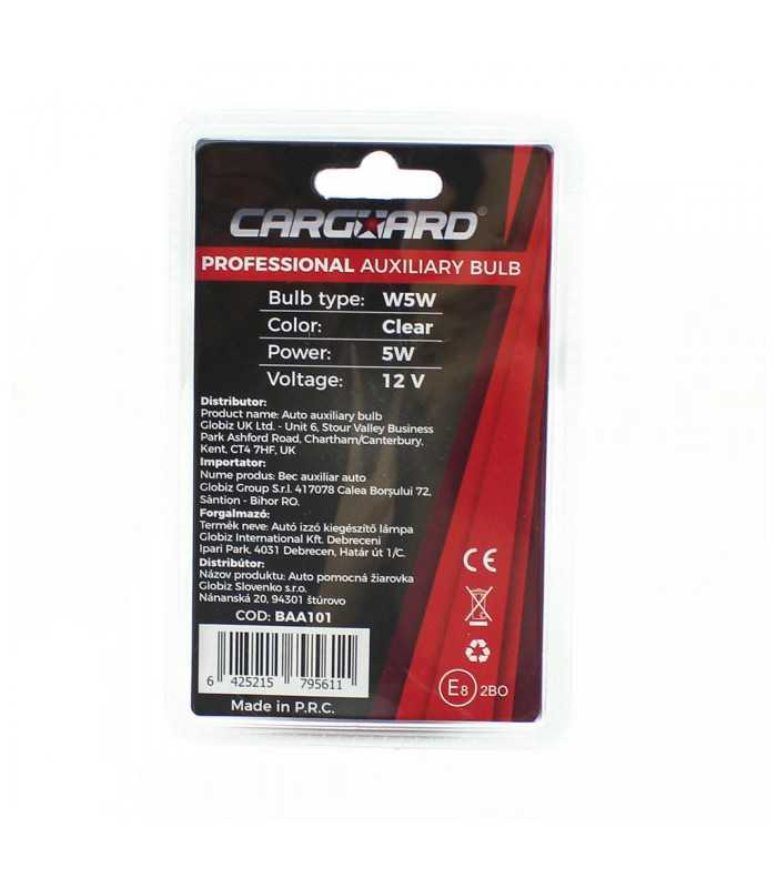 set 2 becuri w5w incandescent carguard 5