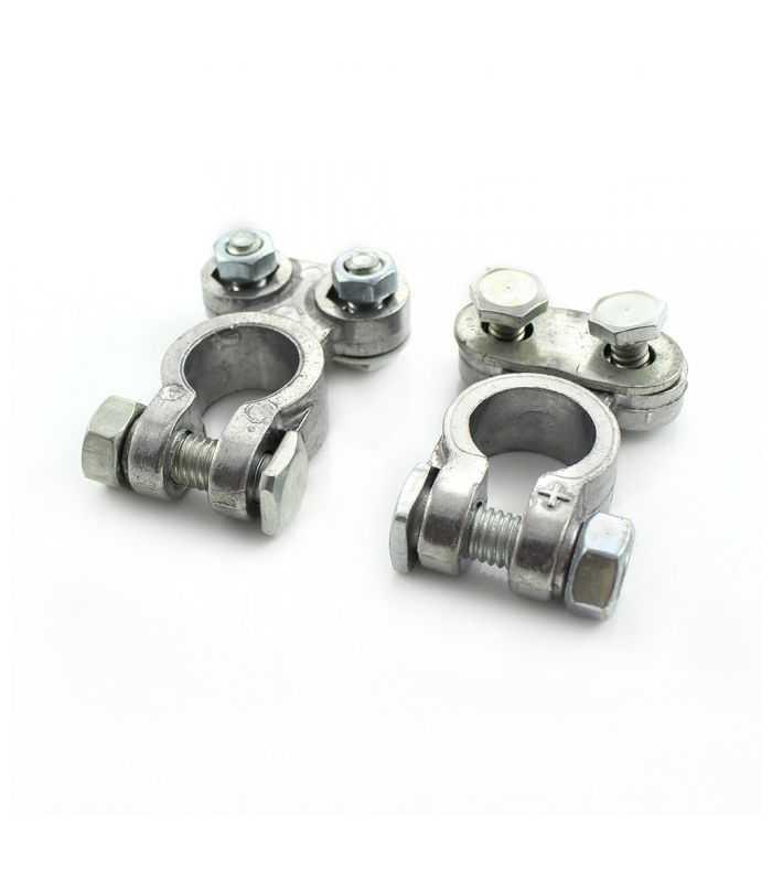 Set 2 borne baterie auto Pozitiv +Negativ Aluminiu CARGUARD