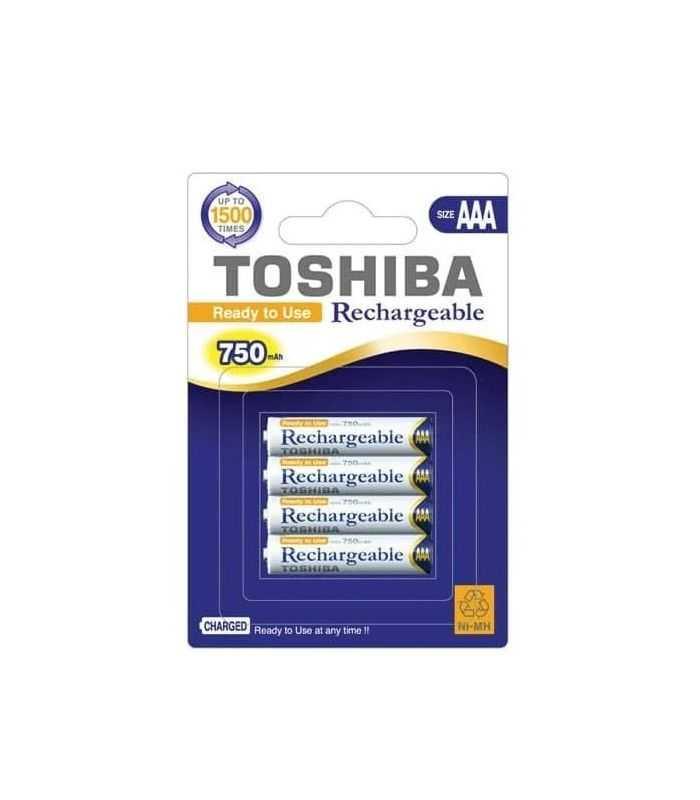 Set 4 Acumulatori Toshiba Ni Mh Aaa 750mah 12v Ready To Use Tnh 03ac 4bp