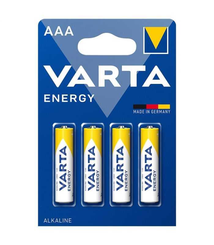 Set 4 baterii alcaline ENERGY AAA LR03 4buc VARTA