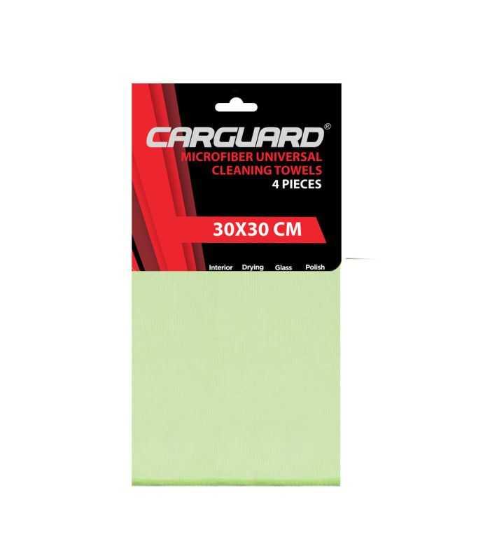Set 4 lavete microfibra de inalta calitate 30x30cm pentru interior uscare sticla lustruire Carguard