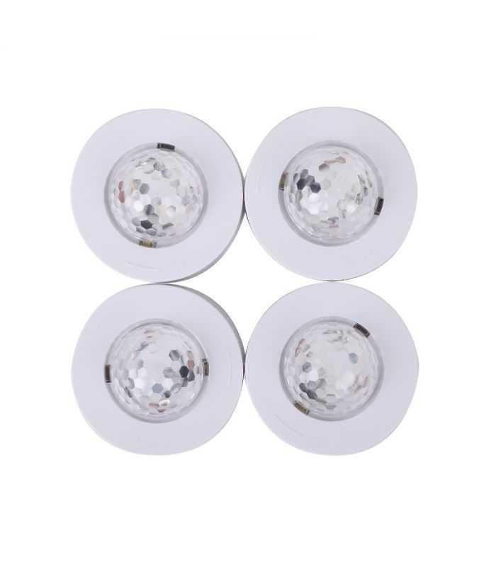 set 4 mini astro rgb cu stroboscop si telecomanda 1