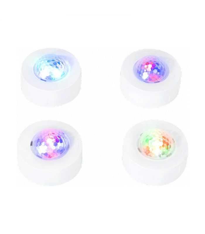 set 4 mini astro rgb cu stroboscop si telecomanda 2