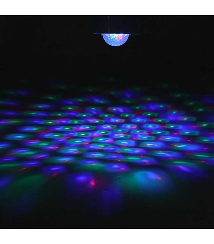 set 4 mini astro rgb cu stroboscop si telecomanda 7