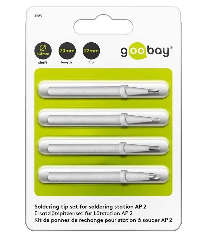 set 4 varfuri letcon de lipit pentru statie ap2 goobay 51092 2