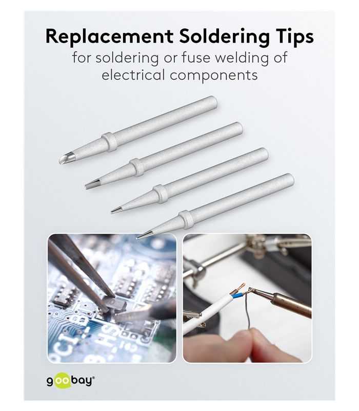 set 4 varfuri letcon de lipit pentru statie ap2 goobay 51092 3