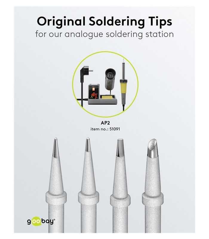 set 4 varfuri letcon de lipit pentru statie ap2 goobay 51092 4