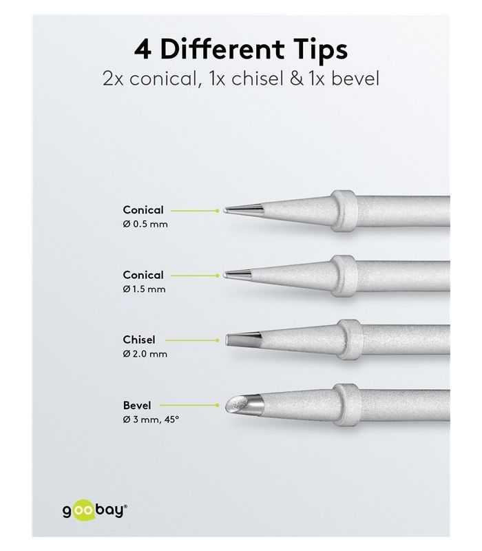 set 4 varfuri letcon de lipit pentru statie ap2 goobay 51092 5