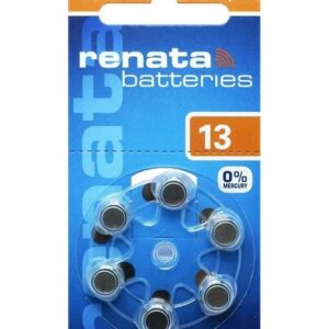 Set 6 Baterii Auditive Za13 Pr48 13 145v Zinc Air Renata 6buc Blister