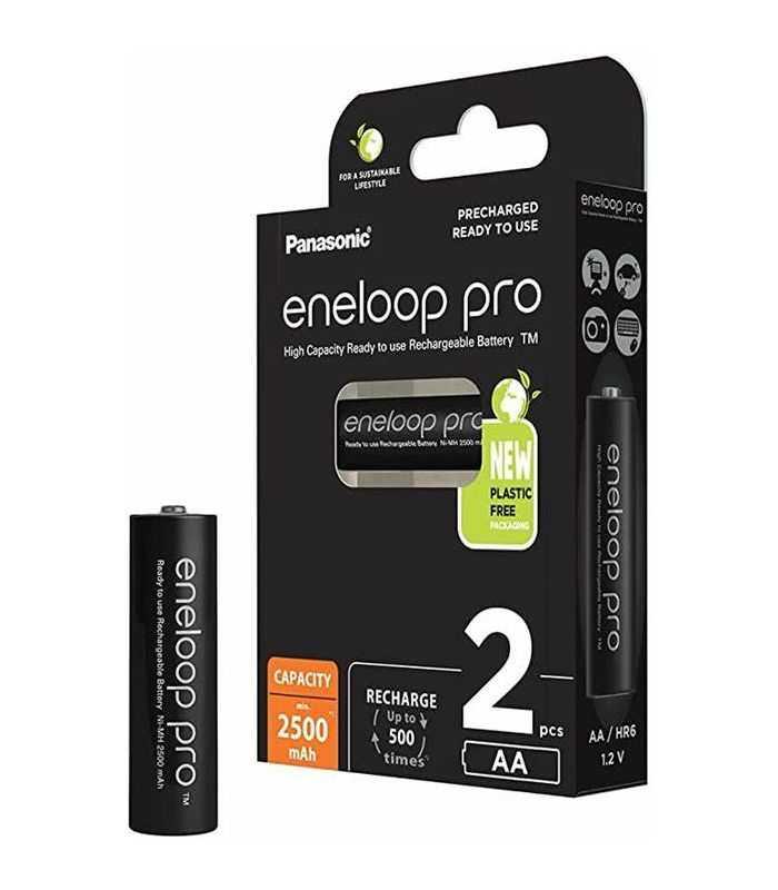 set acumulatori aa nimh 2500mah r6 eneloop pro panasonic 2buc bk 3hcde 2be 1