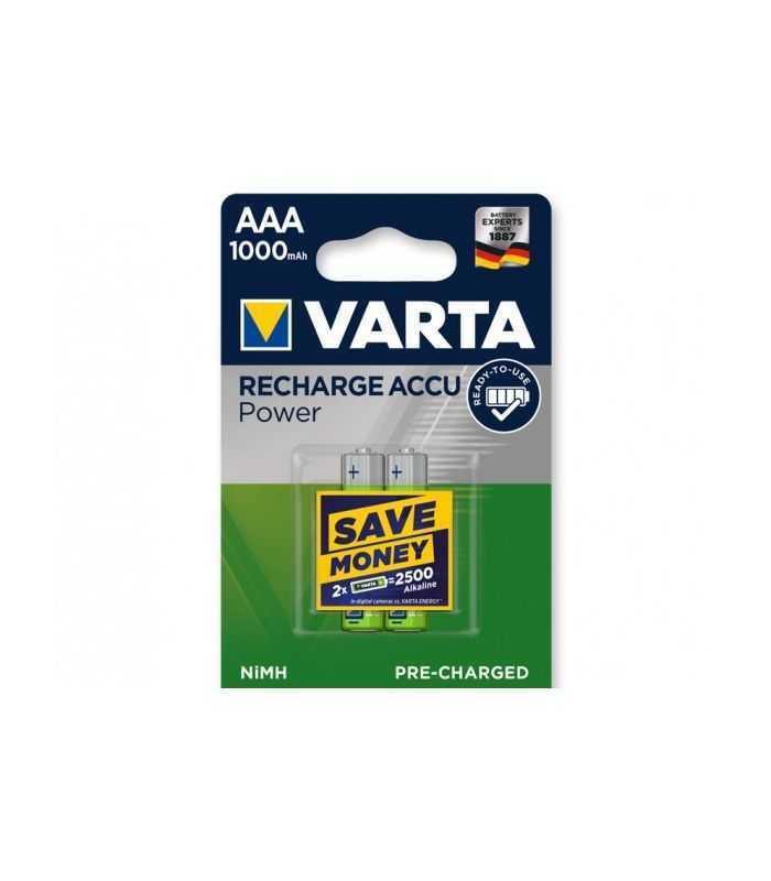 Set acumulatori AAA (R3) NiMH 1000mAh 2buc/blister 5703 Varta