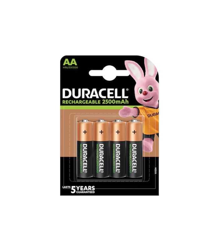 Set acumulatori Ni-Mh mignon AA R6 1.2V 2500mAh Duracell HR6/DX1500