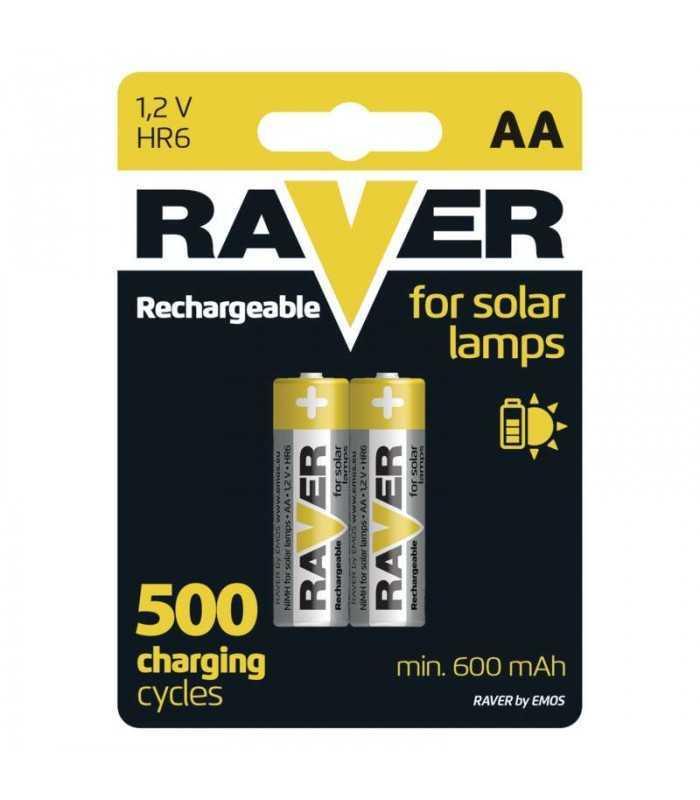 Set acumulatori Ni-MH Mignon AA R6 1.2V 600mAh pentru lampi solare Raver Emos